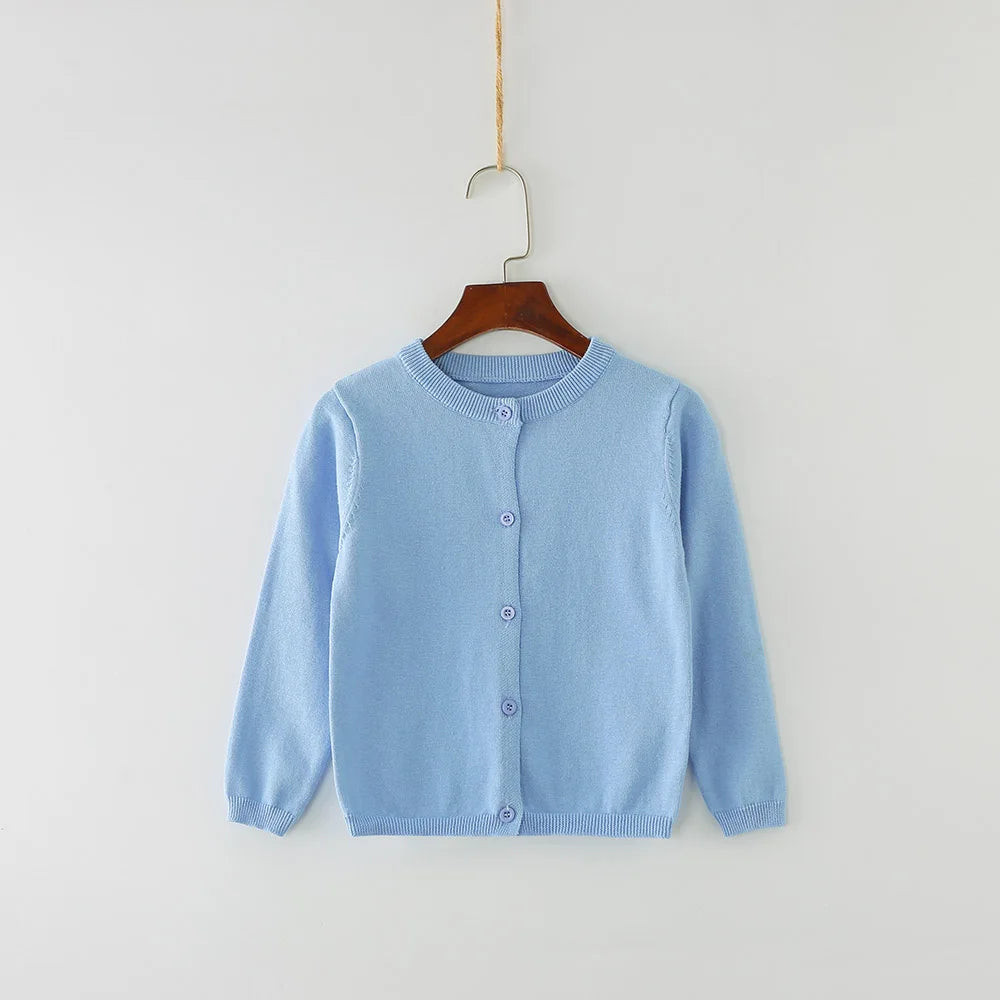 Boys Girls Knitting Sweaters Kids Cardigans Solid O-Neck Spring Autumn Sweater Baby Kids Cardigans Coat Childrens Clothing 1-9Y