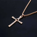Fashion Crucifix Jesus Christ Men Jewelry Gold Brown Silver Color Metal Cross Pendant With Neck Chain Necklaces For Women