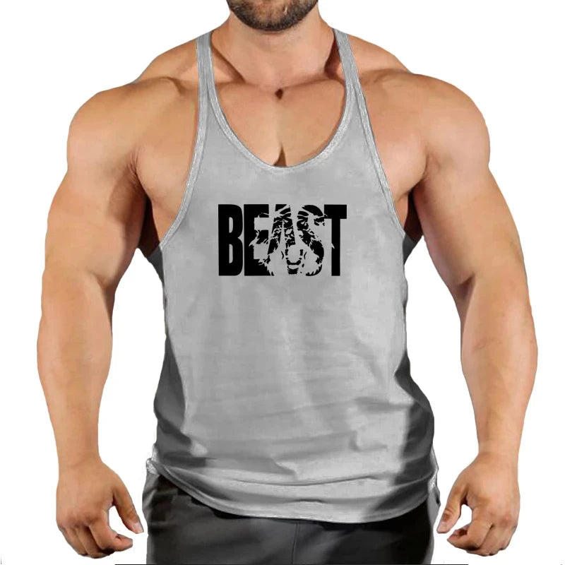 Men's Vest Sportswear Singlet Brand Vests Bodybuilding and Fitness Stringer Singlets Undershirt Man Clothing Muscular Shirt Gyms