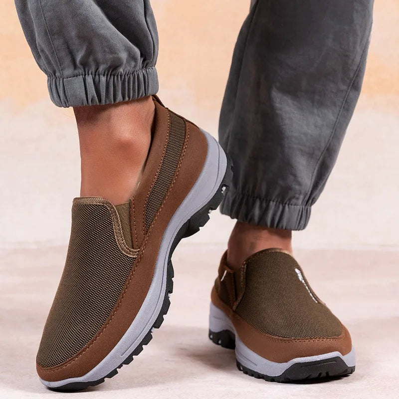 Men's Casual Retro Classic Loafers Outdoor Sports Lightweight Tennis Shoes Jogging Comfortable Wear-resistant Non-slip Slip-on