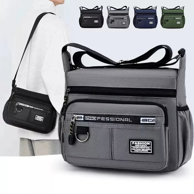 Men Crossbody Bag Single Shoulder Bags Big Capacity Commuter Storage Bag Fashion Multi-Pockets Business Travel Crossbody Bags
