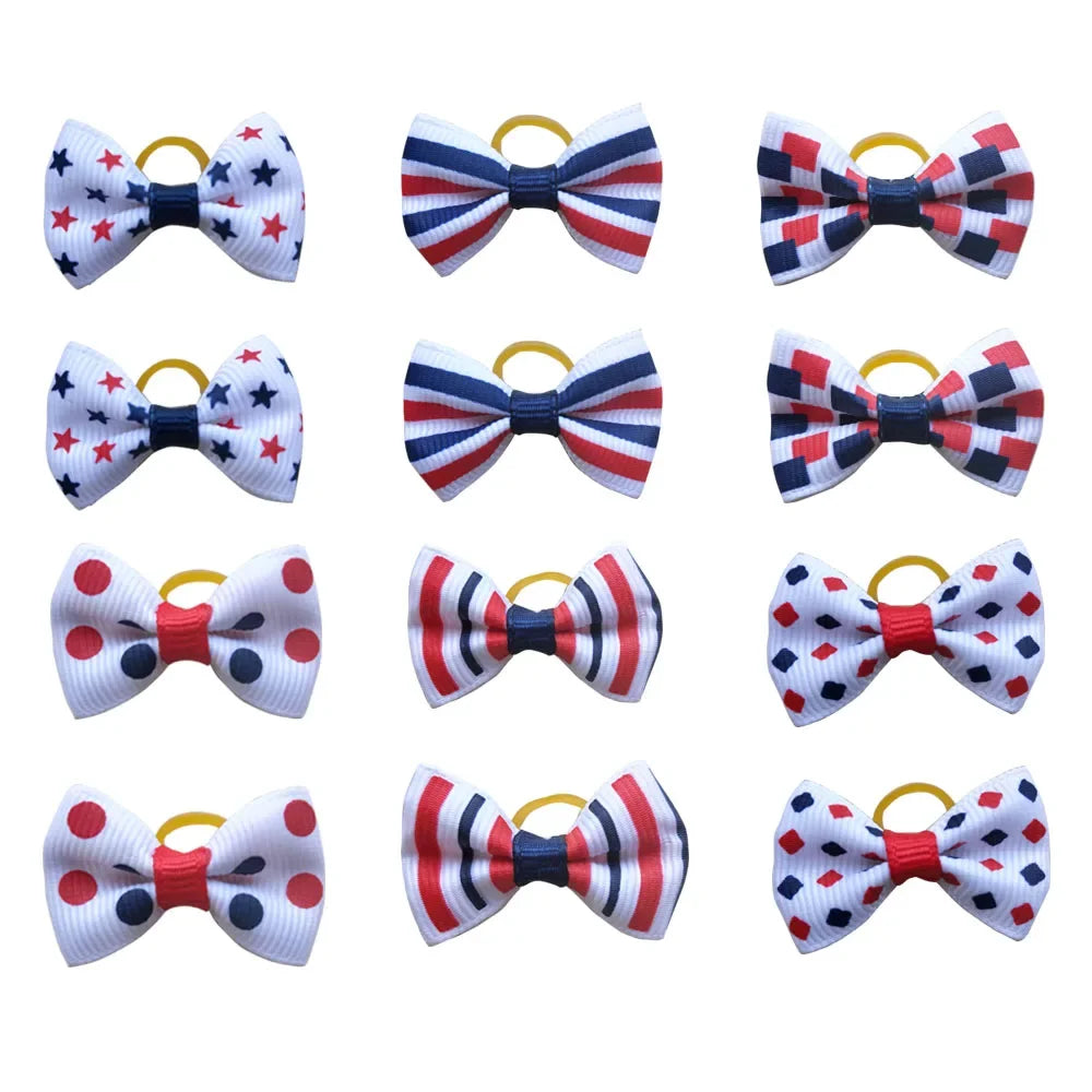 Pet Decorate Bows Dog Hair Bows for Small Dogs Hair Accessories Grooming Puppy Bow Hair Rubber Bands Dogs Bows Pet Accessories