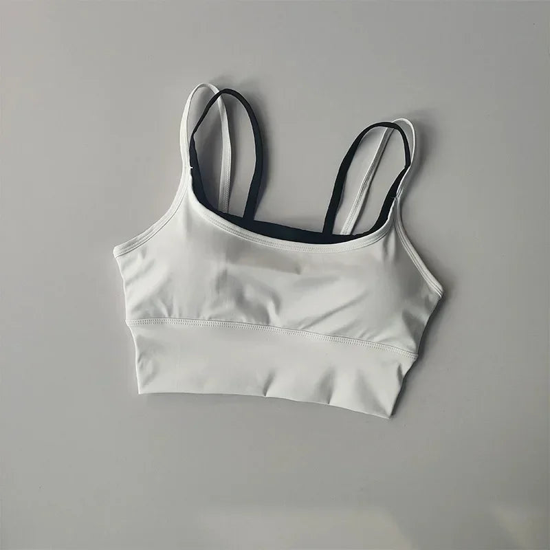 Sports Underwear Bras Top Women's Shockproof Running Gathering Fitness and Breasts Wearing Yoga Quick-drying Suspender Vests