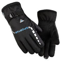 Leather Gloves for Men in Winter, Warm and Cold Resistant, Cycling Waterproof, Touch Screen, Motorcycle Windproof Gloves