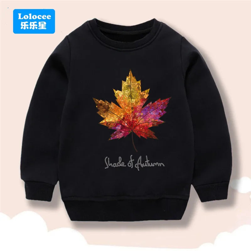 Kids Sweatshirt Long Sleeve Lemon Bicycle Print Cute Cartoon Pullover Casual Toddler Top Children's Spring Autumn Clothes NMDC1