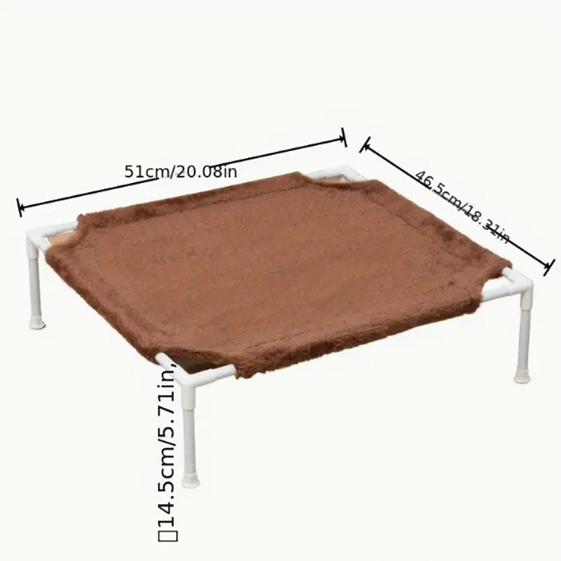 Cat bed dog kennel spring summer autumn winter removable washable plush cloth cover metal cat bed teddy small dog pet bed