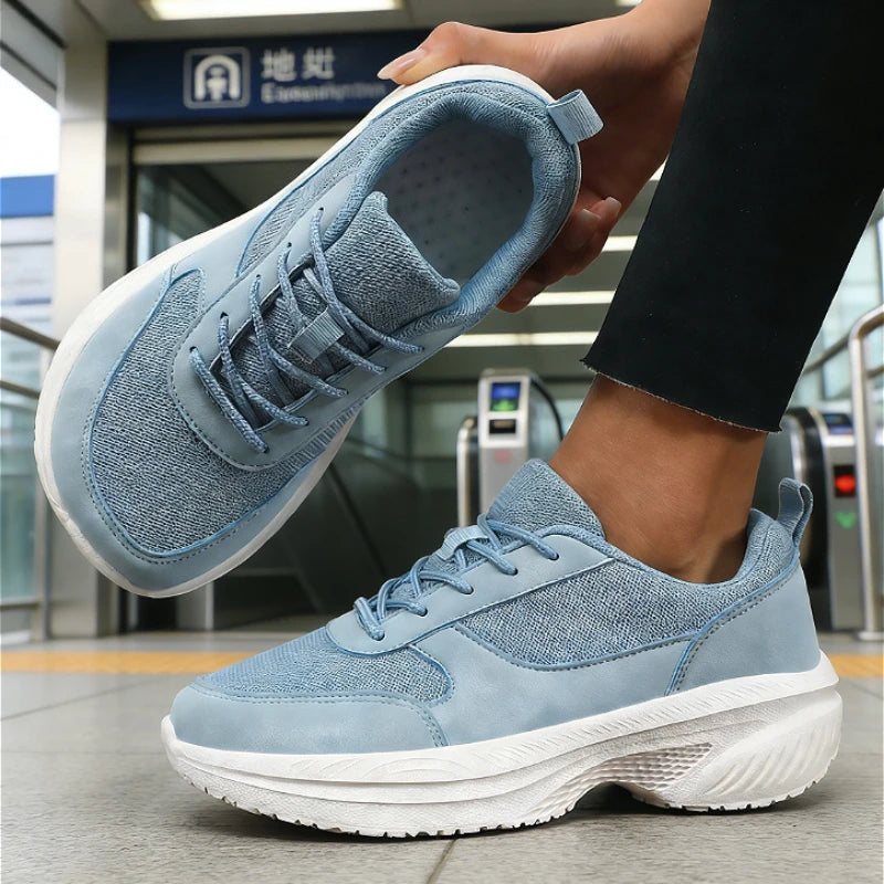 Women's Sports Sneakers Wide Toe Casual Breathable Mesh Platform Sole Comfortable Walking Running Sneakers Trend Ladies Footwear