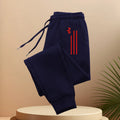 Men's classic sports pants, jogging pants, fashionable sports sweatpants, featuring "pattern printing, waist drawstring