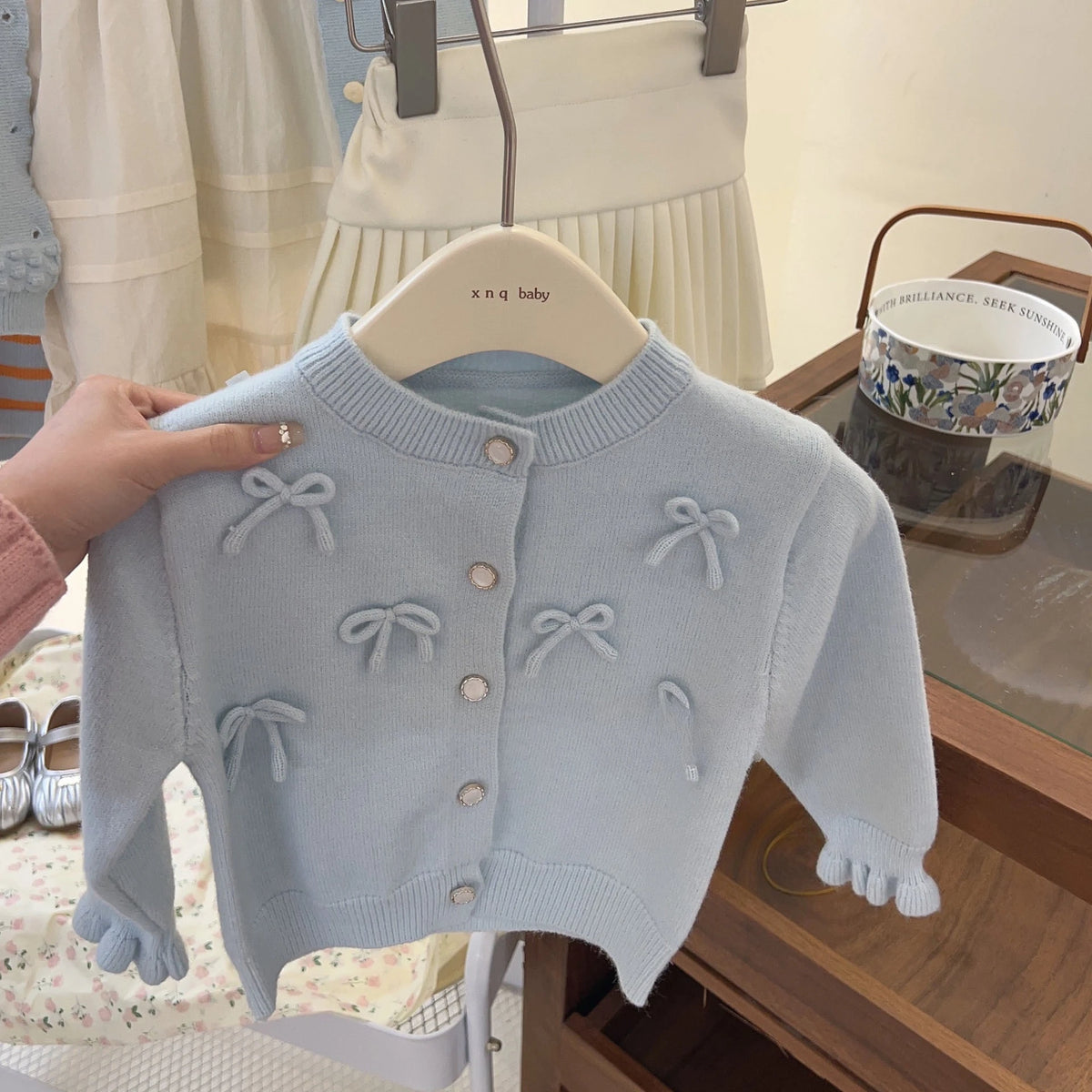Adorable Kid Girl Knit Sweaters Multi Style Children Cute Top Casual Long Sleeves Solid Color Daily Comfortable Autumn Winter