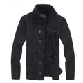 Men Sweater New Autumn Front Button Cardigan Stand Collar Sweaters for Men Coat Winter Warm Knitwear Clothing pull homme MY271
