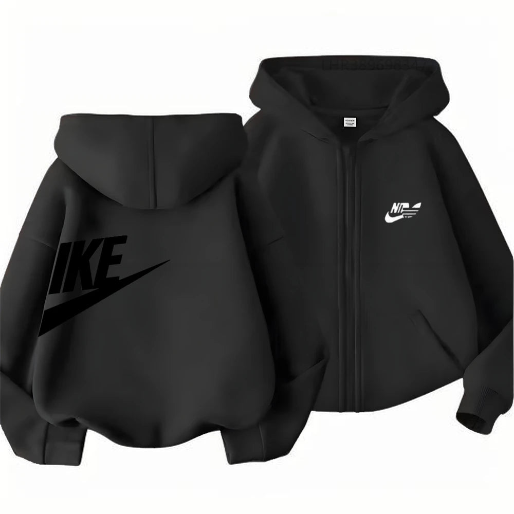 Children Coat Zipper Style Hoodies Girls Boys Age 3-12 Kids Fashion Black Pink  Long Sleeves Autumn Clothing Fun Brand Print