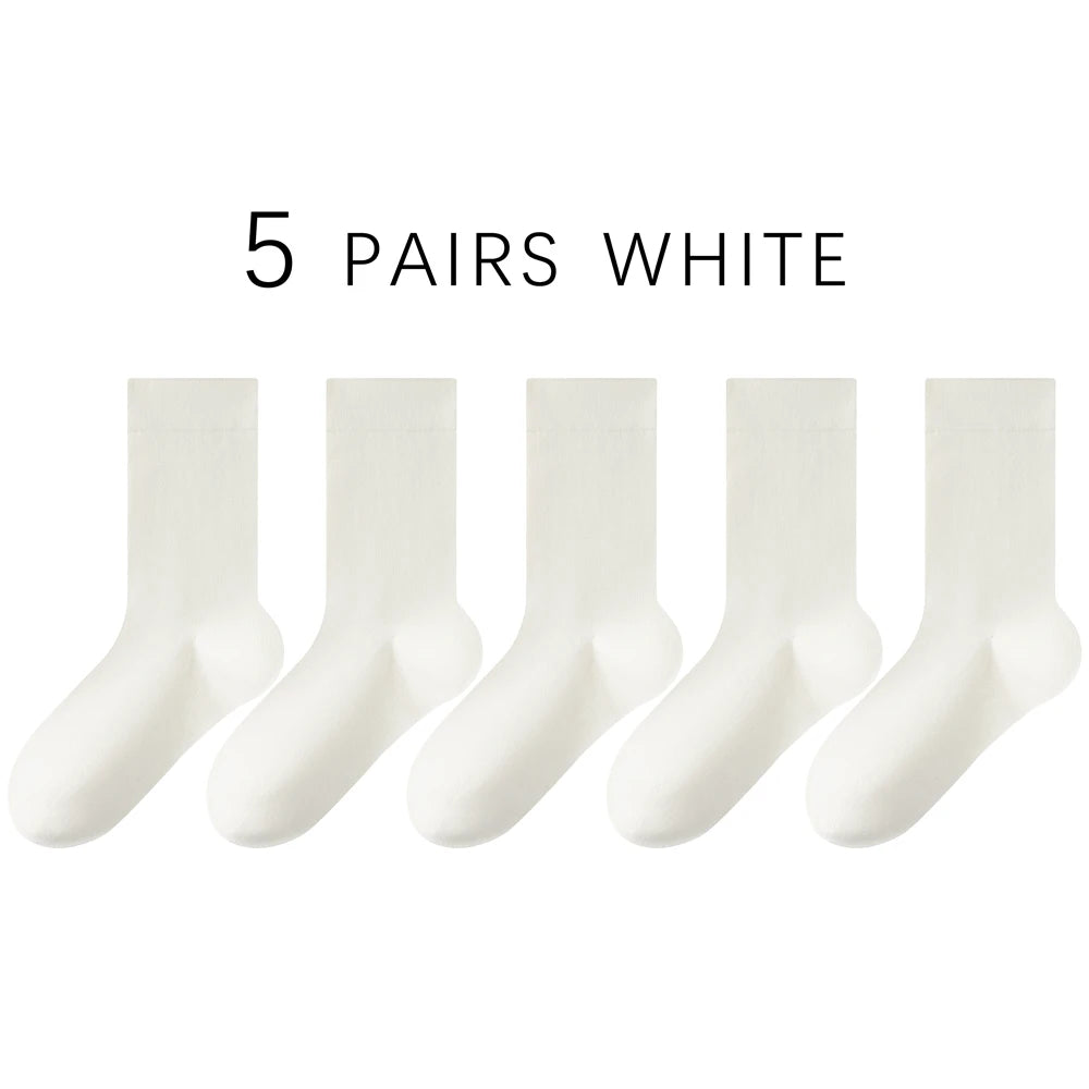 Cotton Seamless Stackable Socks for Women - Wear as Slouch or Straight, Non-Binding Cuff, Ideal Gift for Elderly & Moms-to-Be