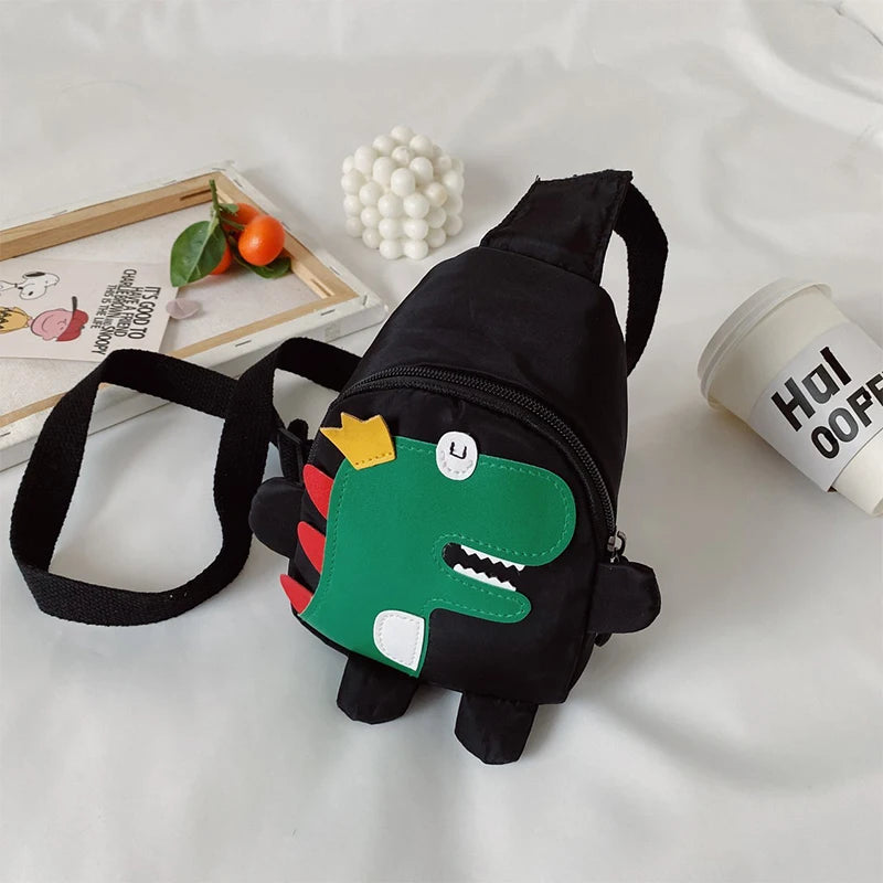 Fashion Cartoon Dinosaur Crossbody Bags Boys Girls Cute Kids Chest Bags Shoulder Messenger Travel Backpack For Children