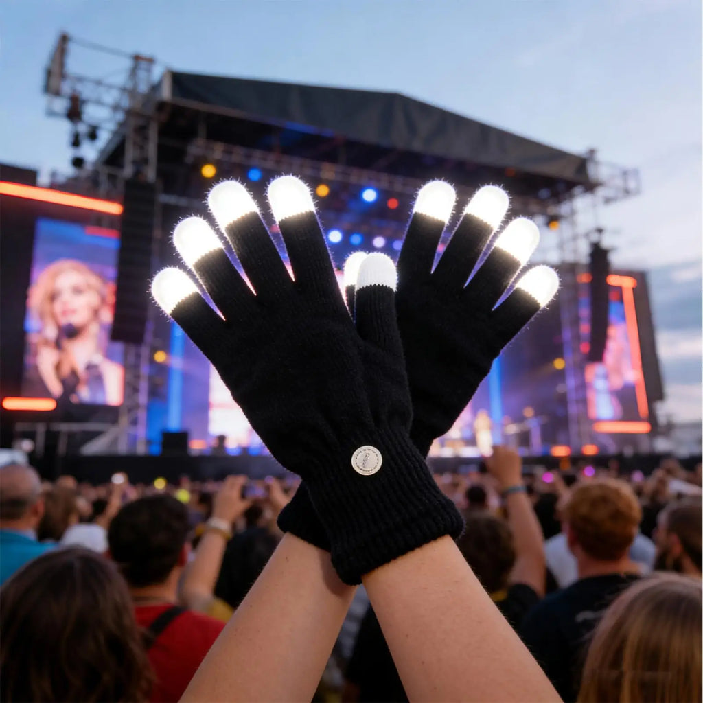 LED Gloves Adjustable 7-Colors Cool Tools LED Gloves for Boys for Performance Christmas Boy Stocking Stuffers Dad Girls Teen