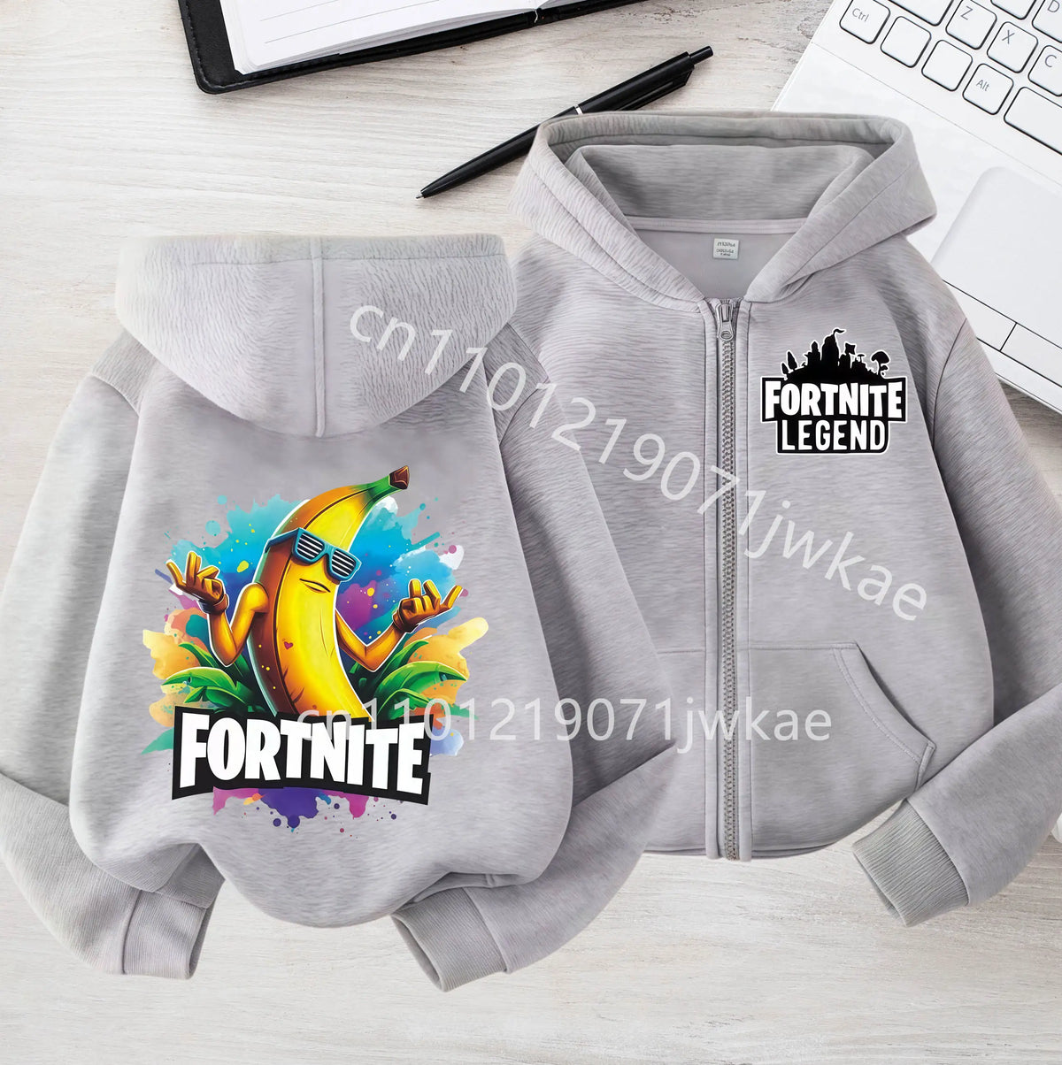 Kids Boys Coat Jackets 2026 Spring Children Clothing New Fortnites Child Zip-up Hoodie Cartoon Anime Hoodies Casual Breathable