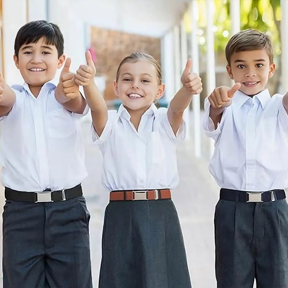 1PCS Adjustable Elastic Kids Belt Solid Color Stretch Waist Belt For Boys Girls Toddler Uniform Pants Belt Comfortable