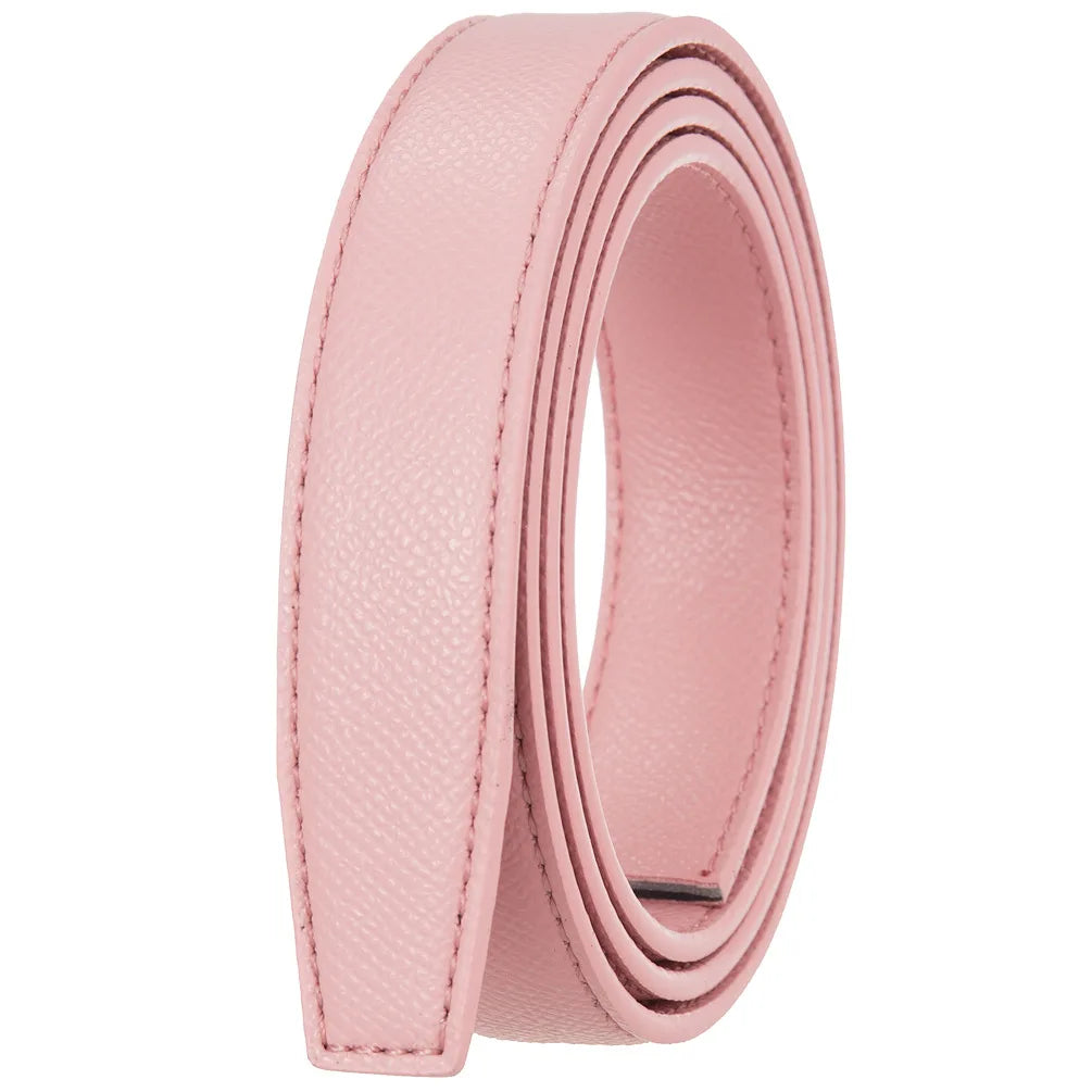 Women's Belts Ladies Luxury Brand Fashion Design Simple Versatile Jeans Accessories Women Automatic Buckle Thin Waistband 2.4cm