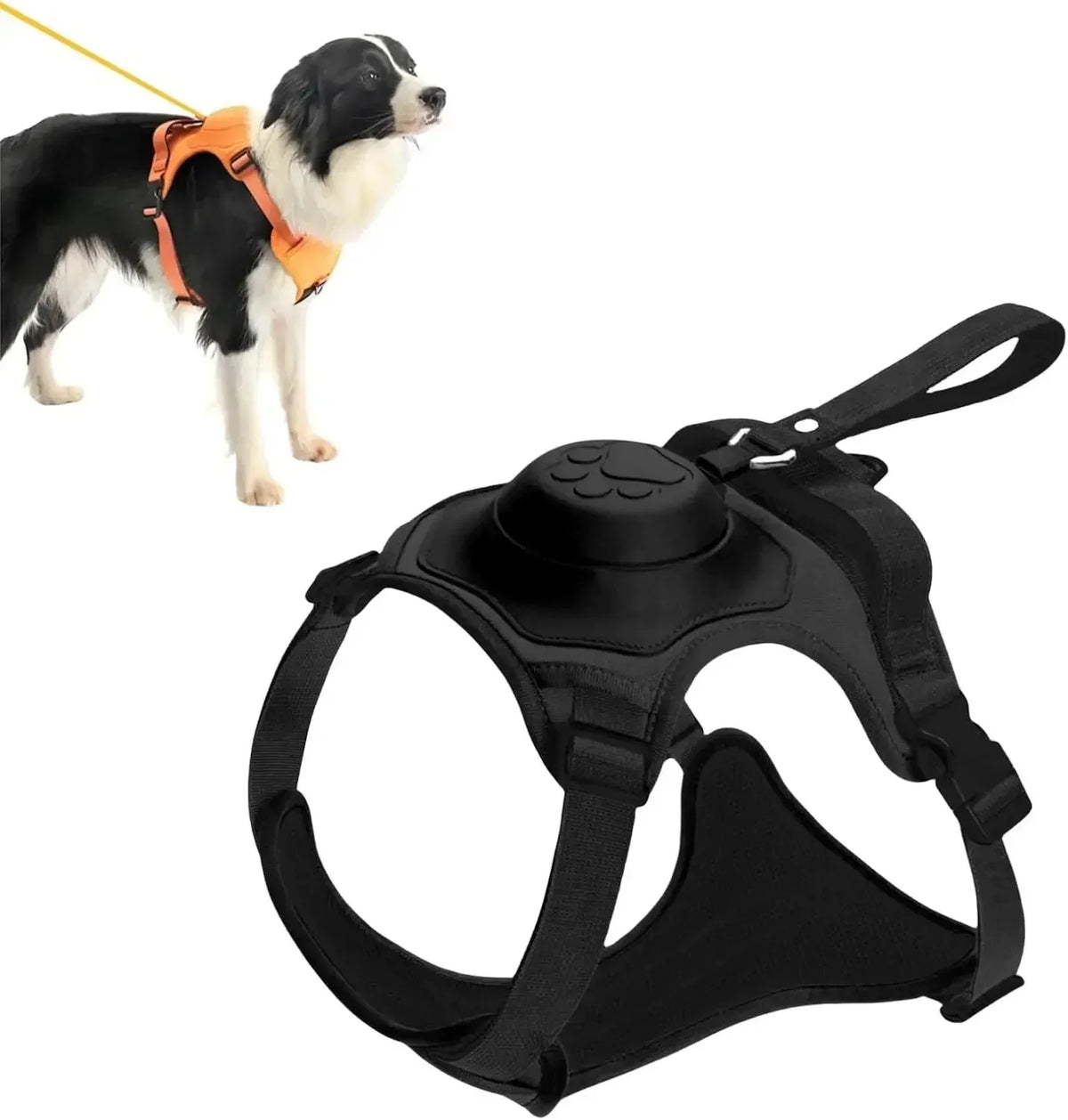 Dog Collar Harness for Medium Large Dogs Explosion-proof Punch Breathable Adjustable Pet Harness Vest Outdoor Outdoor Training
