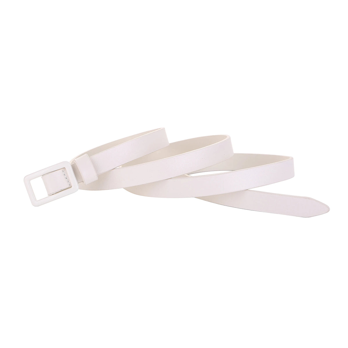 Fashion Belts for Women Metal Buckle Waist Belt Knotted Thin Belts for Jeans Dress Leather Belt Adjust Skinny Waistband
