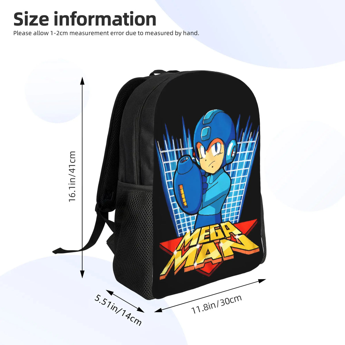 Megaman X Scifi Video Game   Backpack for Men Women Fashion High School Hiking Travel Daypack  Laptop Canvas Bags Lightweight