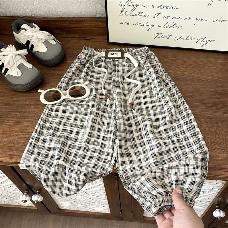 1-5 Years Children's Pants Summer New Korean Loose Fit for Boys and Girls Solid Color Casual Sports Pant Baby Kids Jogger Pants