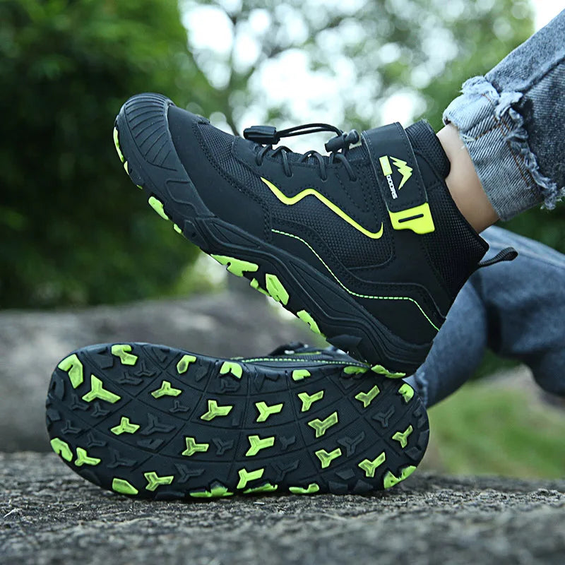 Kids Hiking Boots Toddler Girls Boys Hiking Shoes  Anti-Collision Non-Slip Athletic Outdoor Trekking Boots