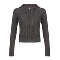Casual Streetwear Basic Hooded Pockets Sweatshirt Tracksuit Solid Long Sleeve Hoodies Women 2025 Autumn Spring Fashion