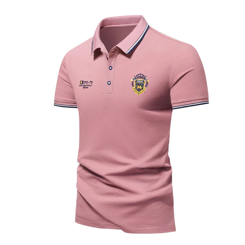 New Mens Embroidered Polo Shirts Summer Short Sleeve Shirt Luxury Top Casual Lapel T-shirt Breathable Lightweight T Shirt Homme