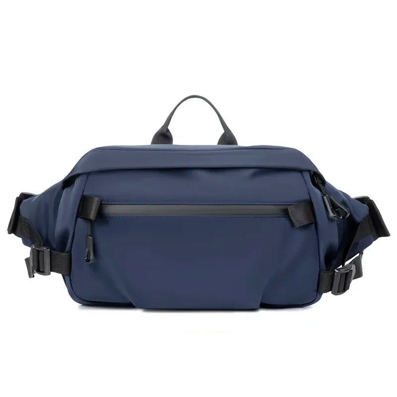 Men multifunctional laptop waist packs trendy computer messenger bag men Sports chest bag large capacity diagonal shoulder bag