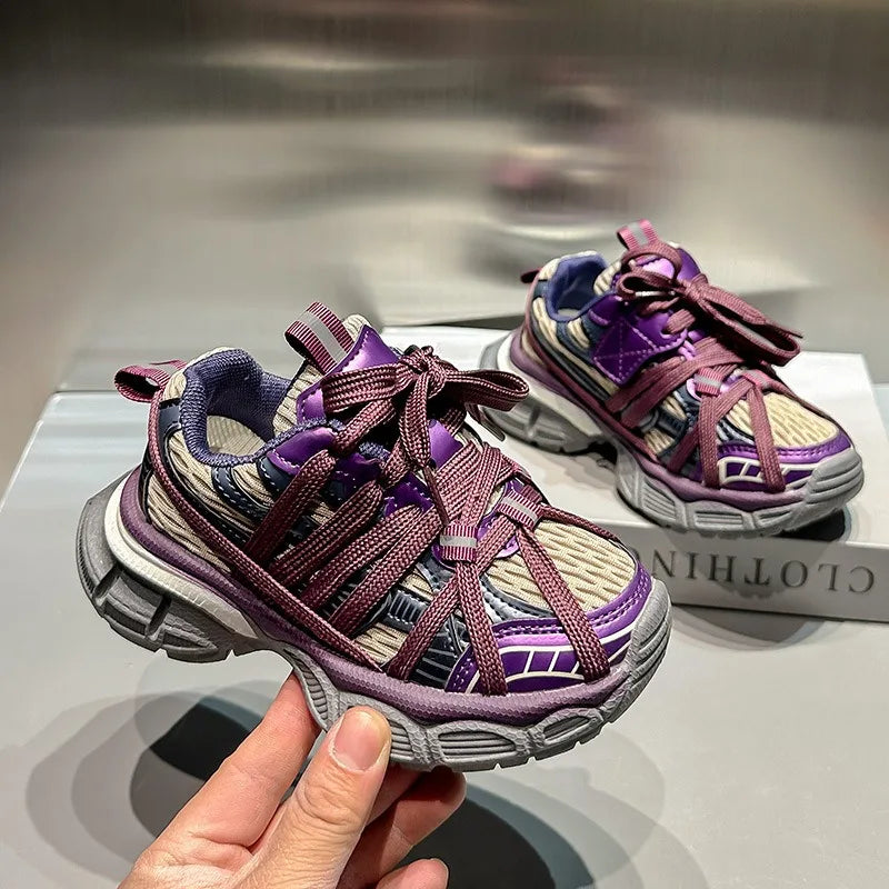 Children's Sneakers Chunky New Girls Basketball Shoes Fashion Versatile Kids Causal Boys Sports Shoes for School Breathable