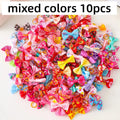 10pcs Creativity Pet Hair Accessories Bow Polyester Cute Puppy Bow with Rubber Band Suitable for Dogs Cat Grooming Accessories