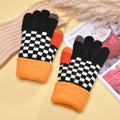 Women's Autumn Winter Gloves  Warm Hand Protection Touch Screen Splicing Thick Fashion Gloves Solid Color Simple Funny Wholesale
