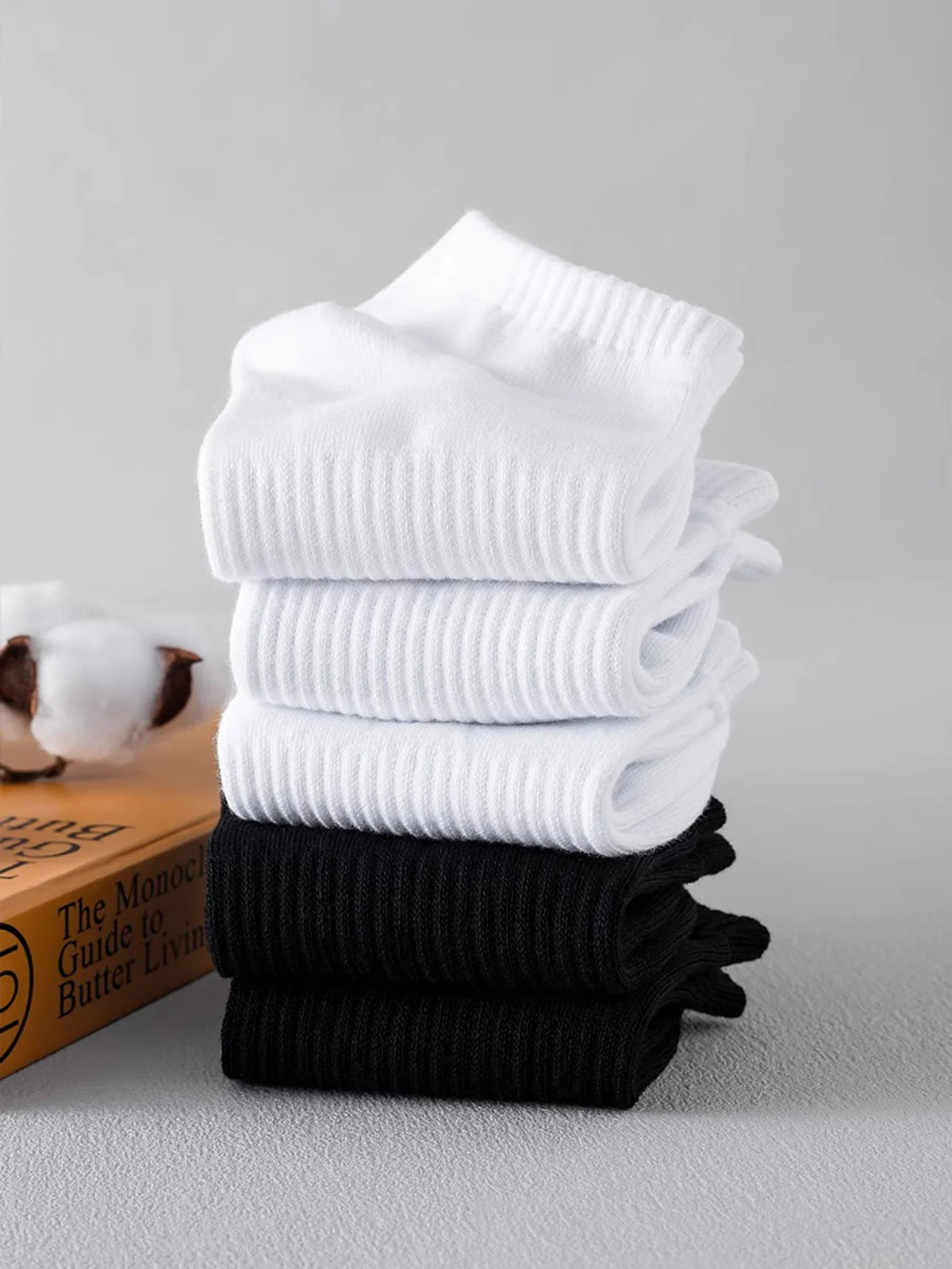 10 Pairs Sports Socks, White No-Show Socks, Sweat-Absorbent and Breathable, Suitable for Tennis, Badminton, Professional Running, Men's Basketball