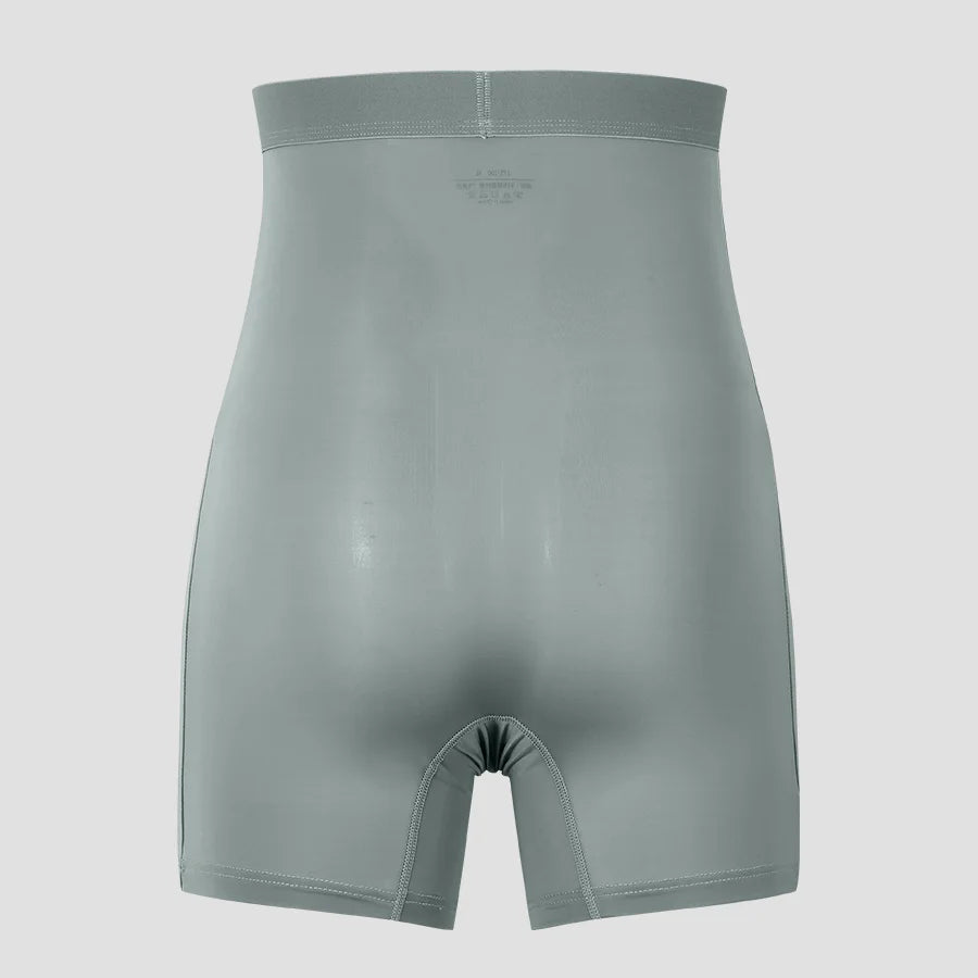 Men's sports underwear: high-waisted, belt-curving, plus-size, lengthened, anti-leg chafing, waist-protecting, flat-cut shorts