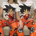 Pajama Set Son Goku Kiki Cartoon Matching Family Outfits Boys Girls Short Sleeve & Wide-Leg Pants Summer Quick-dry Comfy