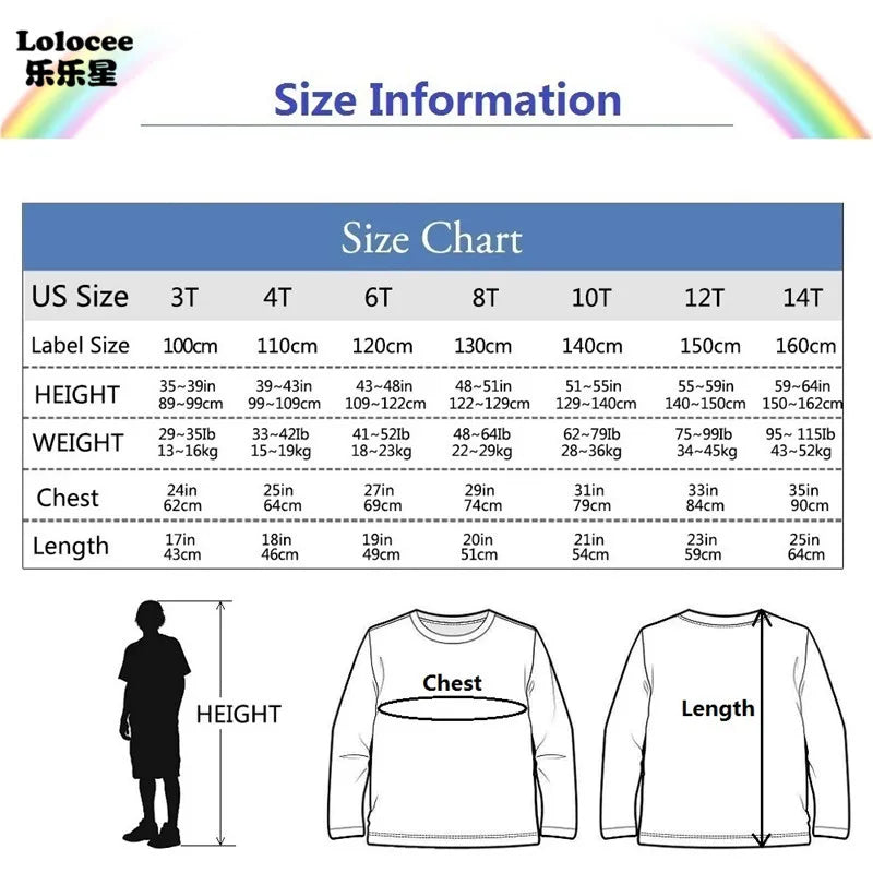 Kids Long Sleeve T-shirts Casual Boy Spring Autumn Base Tee Tops Big Boy Music Fashion T-shirts