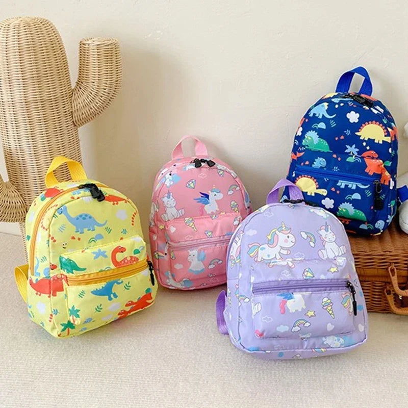 Children Backpack Cartoon Dinosaur Unicorn Pattern Baby Cute Kindergarten Schoolbag Waterproof Kids Bags Boys Girls Backpacks