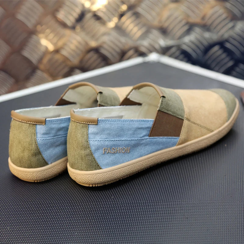 Men's Loafers Summer Slip On Canvas Shoes Men Casual Shoes For Men Flat Fisherman's Shoes Women Breathable Men's Espadrilles