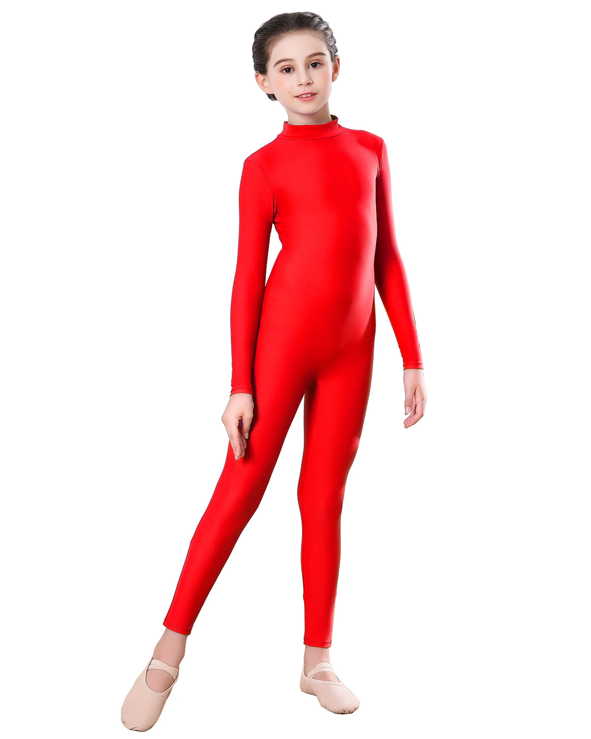 Kids Ballet Skate Dance Wear Girls Gymnastics Bodysuit  Long Sleeve Bodysuit Children Jumpsuit Wear Training Performance Wear