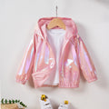 New 2024 Children's Summer Thin Jackets for Boys and Girls Leisure Colorful Hooded Children's Clothing Jackets Creative Clothing