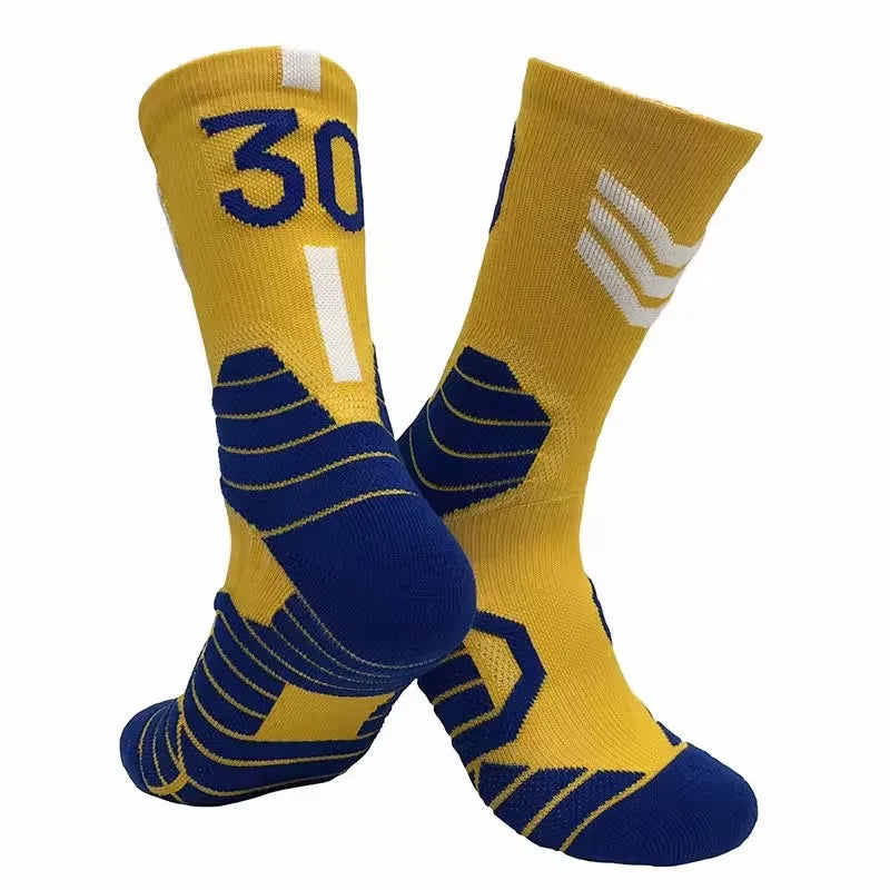 Professional Star Basketball Socks Adults Kids Number 23 Elite Towel Bottom Sports Socks Non-slip Breathable Durable Socks