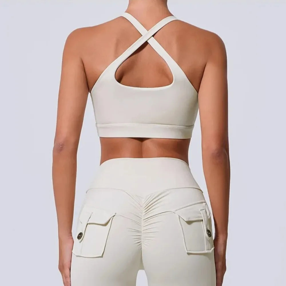 Sports Bra Push Up Yoga Bras Women Workout Top Fitness Clothing Gym Clothes Woman Sportswear Black Beige Gray Blue Green 2026