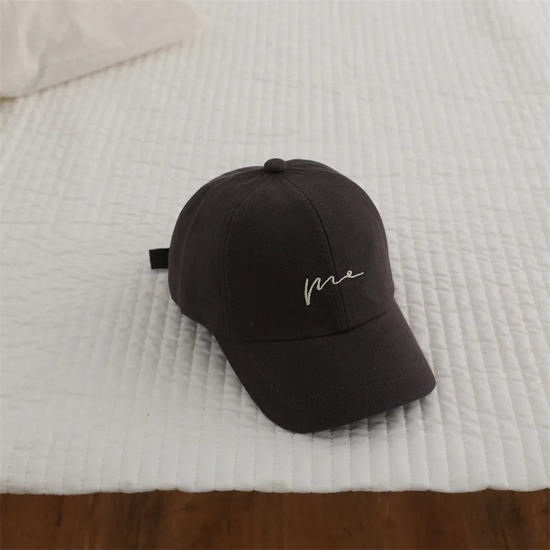 Solid Color Kids Baseball Hat 2-8Year Boys Girls Duck Tongue Hats Cotton Baby Sunscreen Visor Fashion Letter Children Peaked Cap