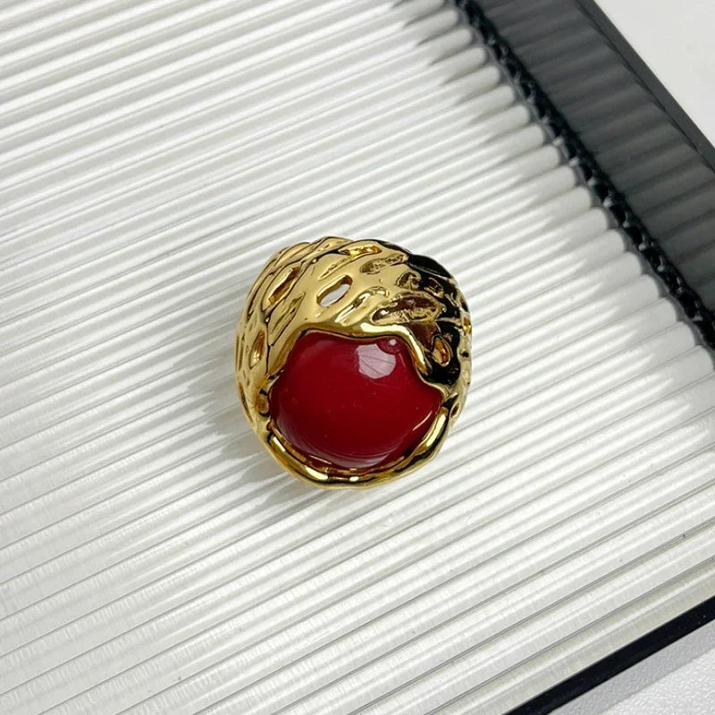Fashion Jewelry Pretty Design Geometric Big Rings For Women Female Gifts Hot Sale Finger Accessories 2024 Trend New