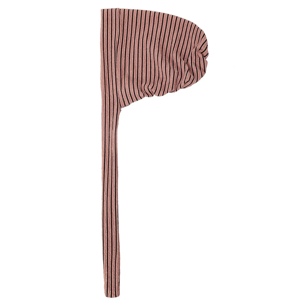 Women Hats 2026 New Fahionable Striped Long Tail Bow Headscarf Hat Chemotherapy Hat Wavy Pattern Caps for Ladies Outfits