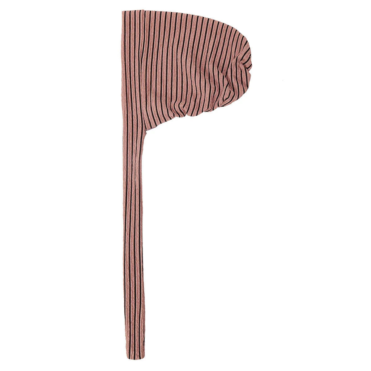 Women Hats 2026 New Fahionable Striped Long Tail Bow Headscarf Hat Chemotherapy Hat Wavy Pattern Caps for Ladies Outfits