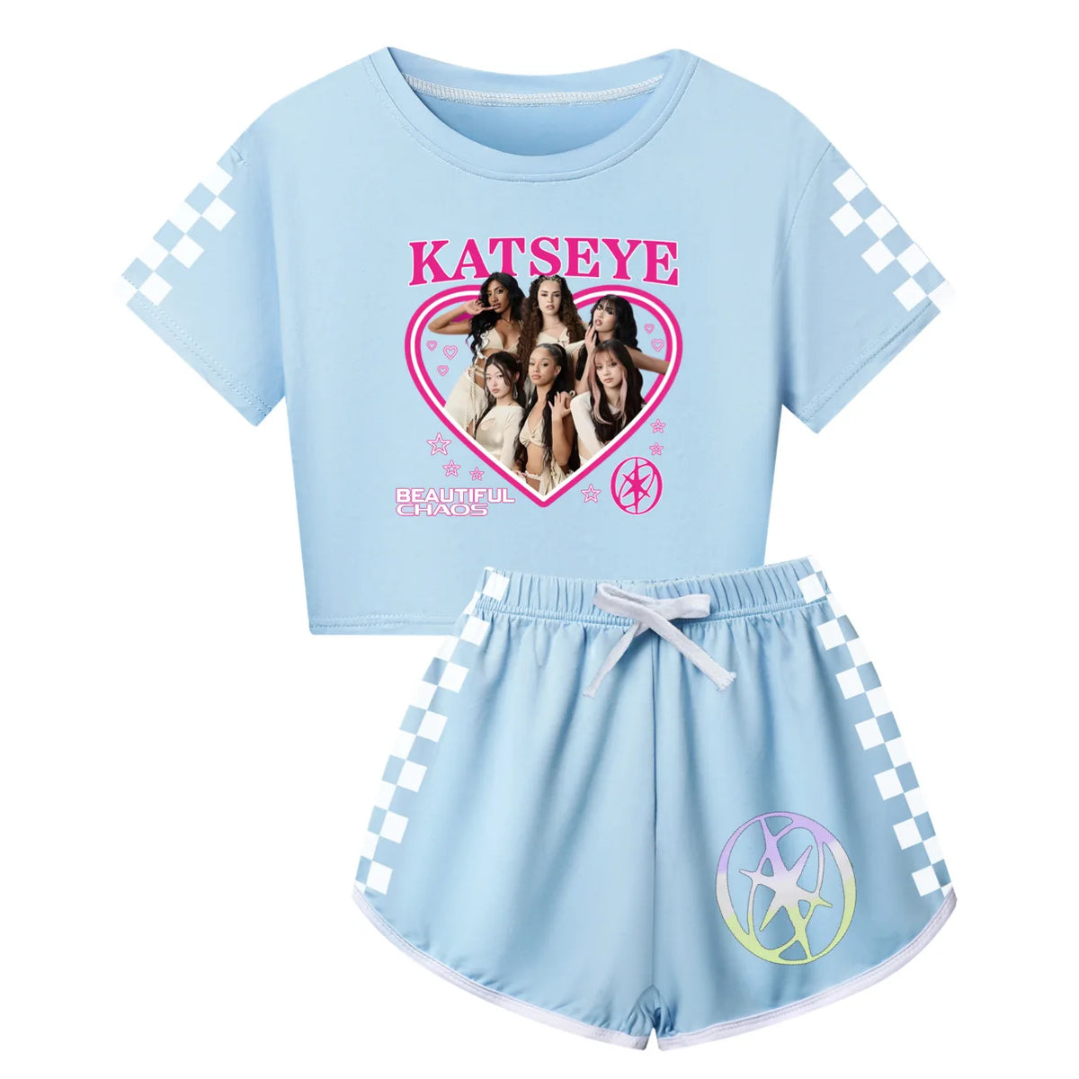 Summer Fall Girls Boys Pajama Sets KPop Girls Group KATSEYE Pyjamas Children Cotton Sleepwear Baby Underwear Set Kids Clothes