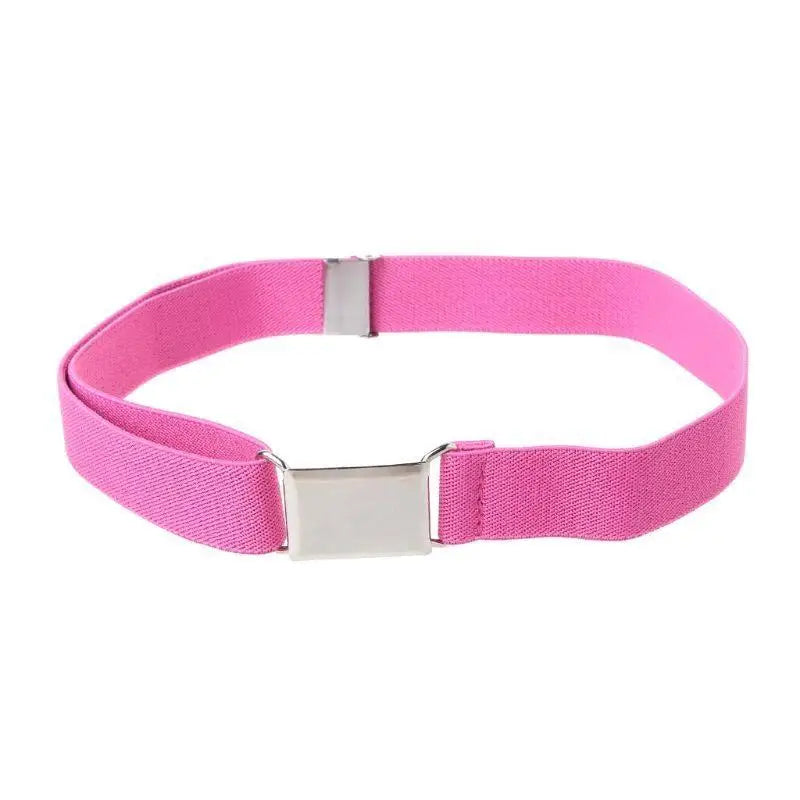 31BB Children Kids Color Unisex Canvas Belts Boys Girls Elastic Belt Adjustable
