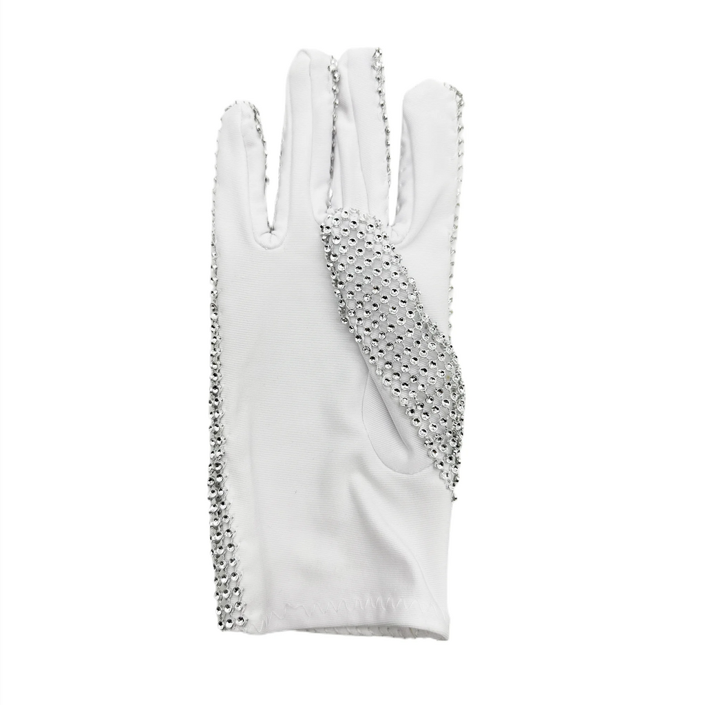 Michael Jackson Silver Gloves for Kids Boys Grils- Halloween Christmas Sparkle 6-12 Years