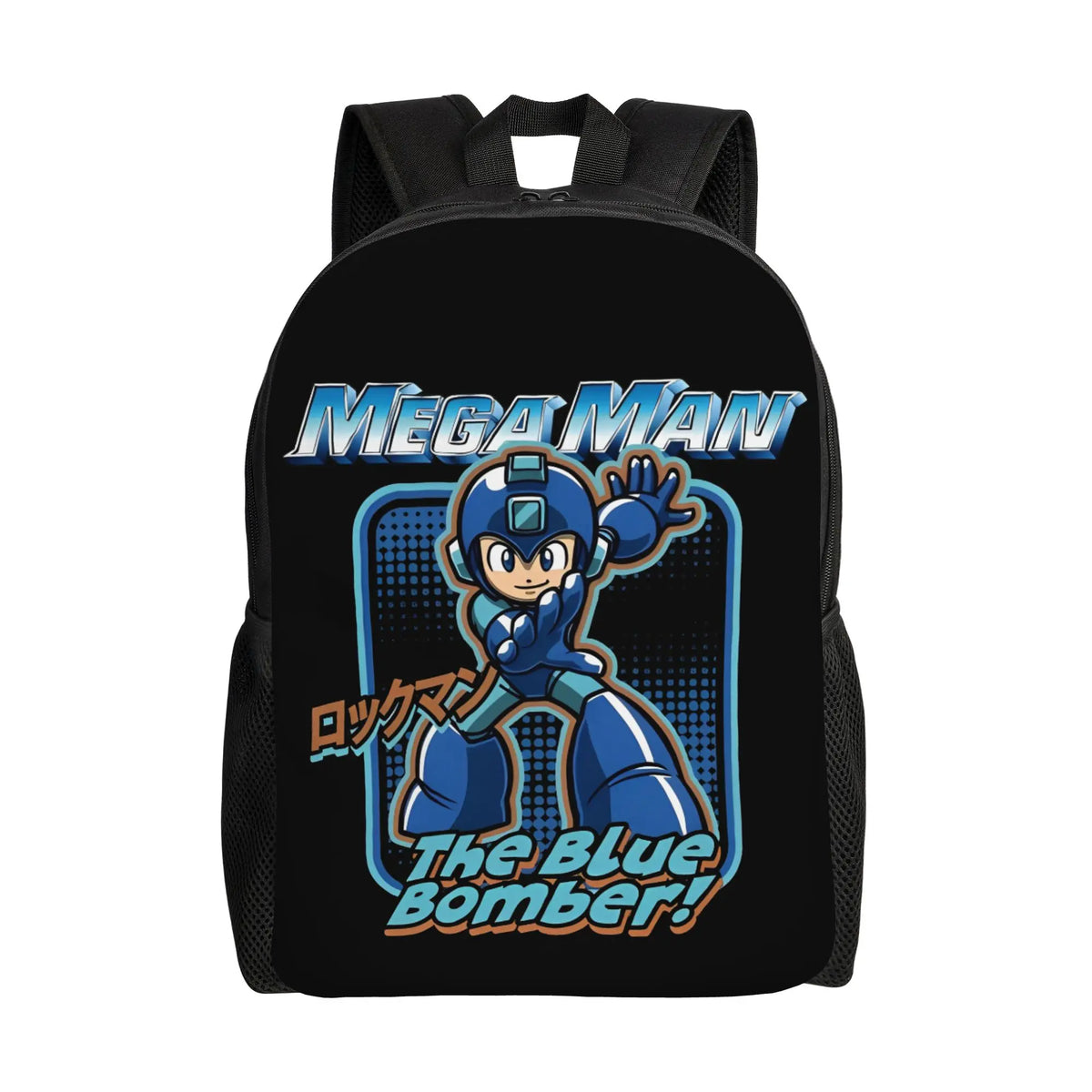 Megaman X Scifi Video Game   Backpack for Men Women Fashion High School Hiking Travel Daypack  Laptop Canvas Bags Lightweight